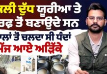ਨਕਲੀ ਦੁੱਧ ਯੂਰੀਆ ਤੇ ਸਰਫ਼ ਤੋਂ ਬਣਾਉਦੇ ਸਨ 5 ਸਾਲਾਂ ਤੋਂ ਚਲਦਾ ਸੀ ਧੰਦਾਂ ਅੱਜ ਆਏ ਅੜਿੱਕੇ